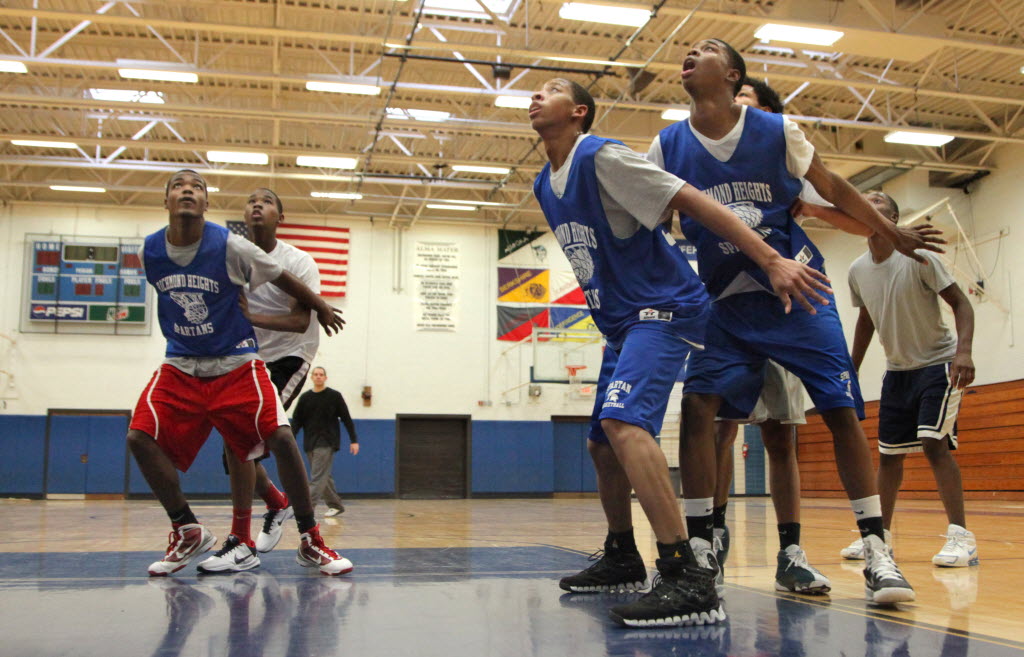 Richmond Heights boys basketball a small team in a tiny gym that stands
